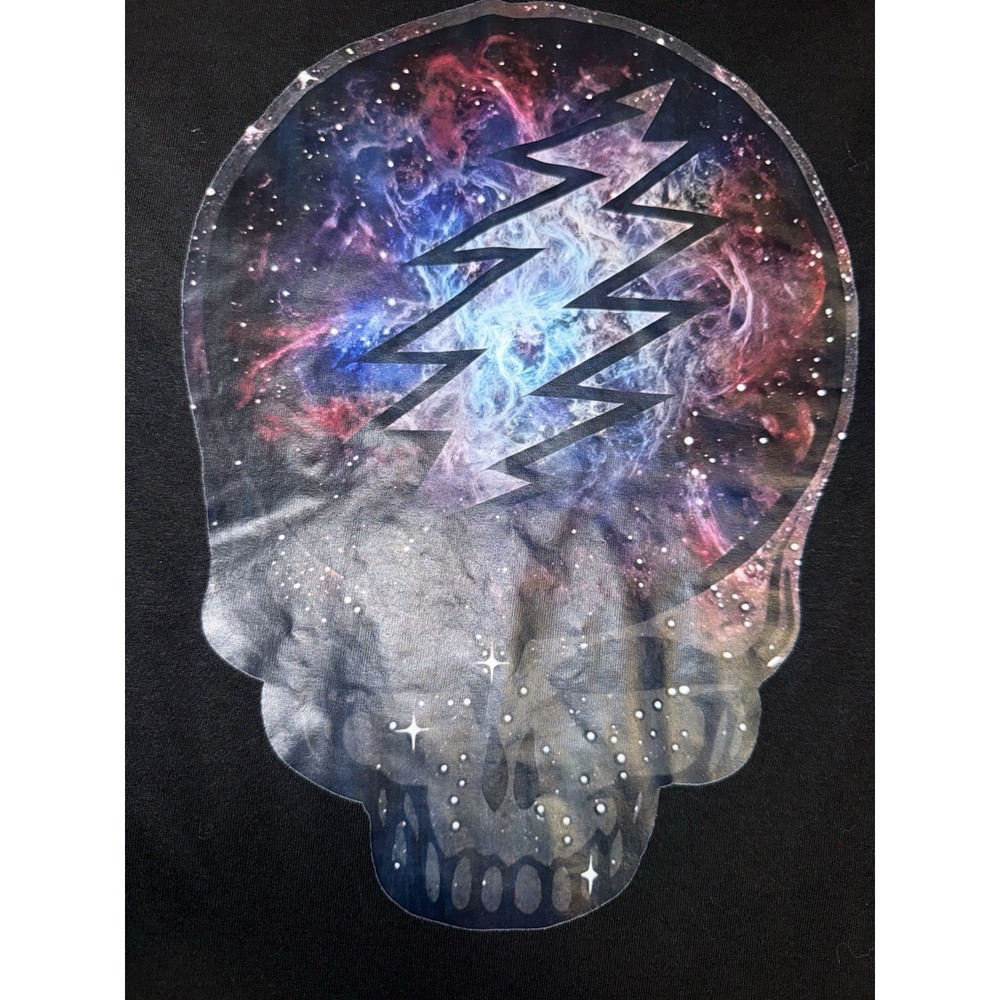 Grateful Dead Galaxy Skull Lightning Bolt Tee Shirt Medium Psychedelic Cosmic Ar